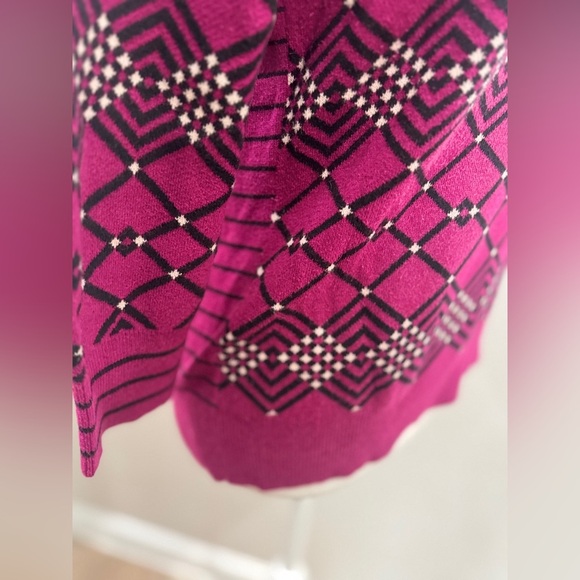 NWOT ANNE KLEIN Women's Argyle Pattern Sweater - Pink - Picture 10 of 12